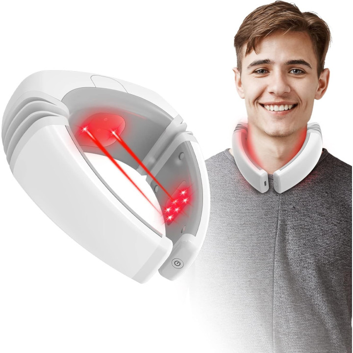 Laser s infračerveným světlem pro úlevu od bolesti krční páteře KTS LASER-NK CDP02/JG022450, 3,7V, bílá