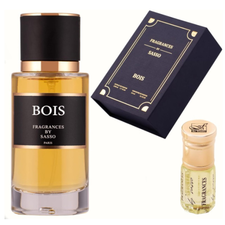 Pánská dárkové balení Fragrances by Sasso, parfémová voda Bois 50 ml + esence 3 ml