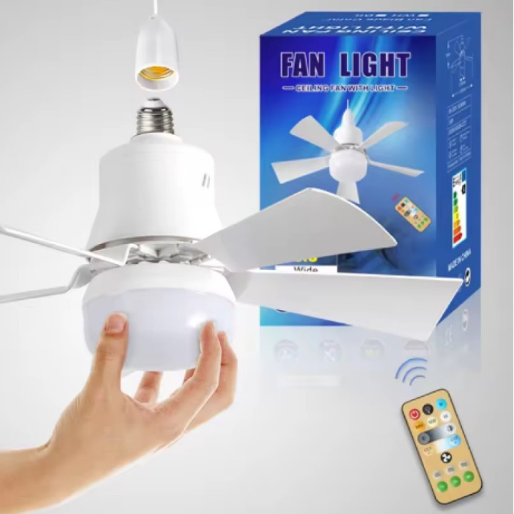 LED stropní ventilátor s dálkovým ovládáním Flower Fan Light, 400x100x75mm, 30W, bílá