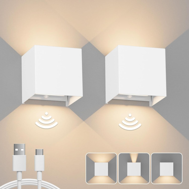 Sada dvou USB světel Klighten HW631B, 3000 K, 2ks