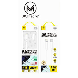 Rychlonabíjecí datový kabel Lighting USB-C Mimacro SJX-207, 1M, 3A, 25W - bílá