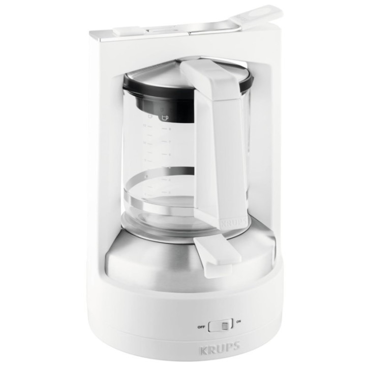 Kávovar na překapávanou kávu Krups KM468210/7Z1, 850W, 1l, bílá