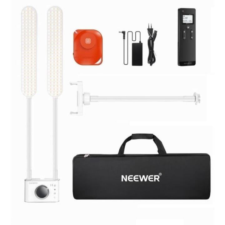 Dvouramenné LED světlo s dálkovým ovladačem Neewer BH40B, 210 LED diod, 36W, bílá