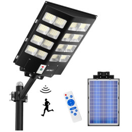 LED solární lampa s dálkovým ovladačem Jaynlt Y 3000W, 320LED, 50,8 x 33 x 7cm