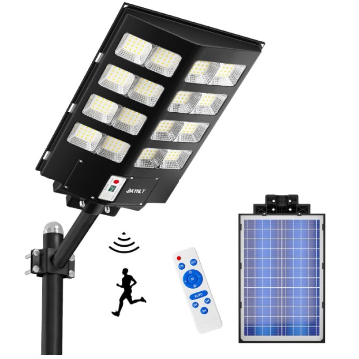LED solární lampa s dálkovým ovladačem Jaynlt Y 3000W, 320LED, 50,8 x 33 x 7cm