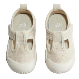 Dětské bavlněné sandály H&M, EU 18/19, béžová