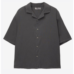 Pánská košile Pull&Bear Comfort Fit 10265, vel. XL, Dark Grey