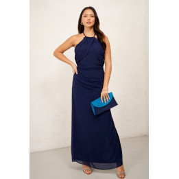 Dámské společenské maxi šaty TFNC London Terry-Core 5614, vel. 10 (23/38), Navy