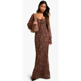 Dámské maxi šaty Boohoo Milkmaid HZZ22102-186-18, vel. 38
