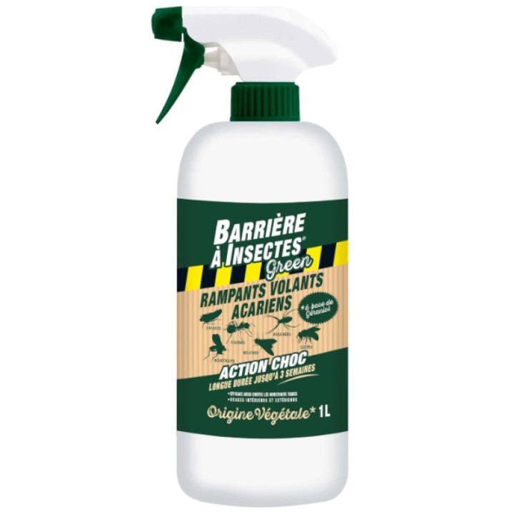 Sprej proti létajícímu i lezoucímu hmyzu Barriere Á Insectes Green, 1l
