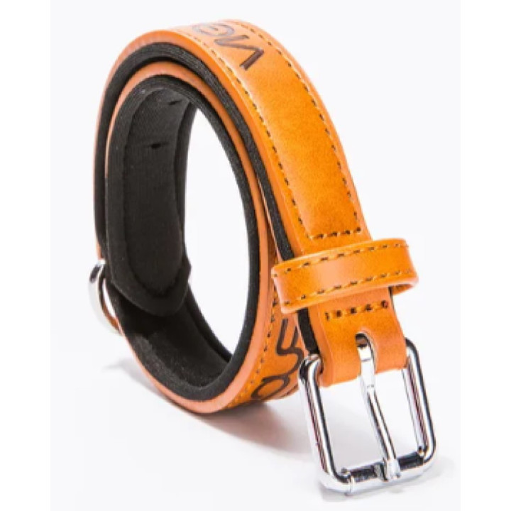 Kožený obojek pro psy Vigorous, vel. S (7-15 kg), sv.hnědá
