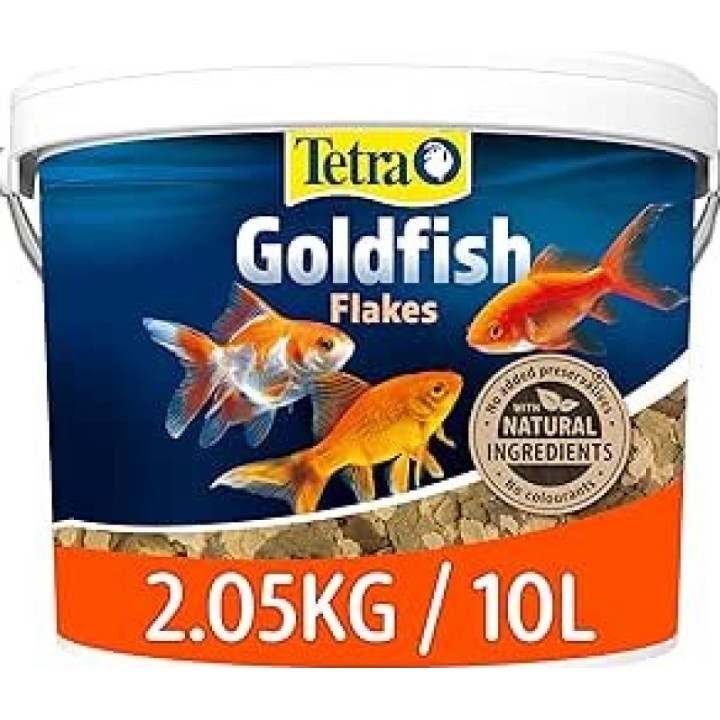 Vločkové krmivo pro zlaté rybky Tetra Goldfish Flakes, 2050g/10 l
