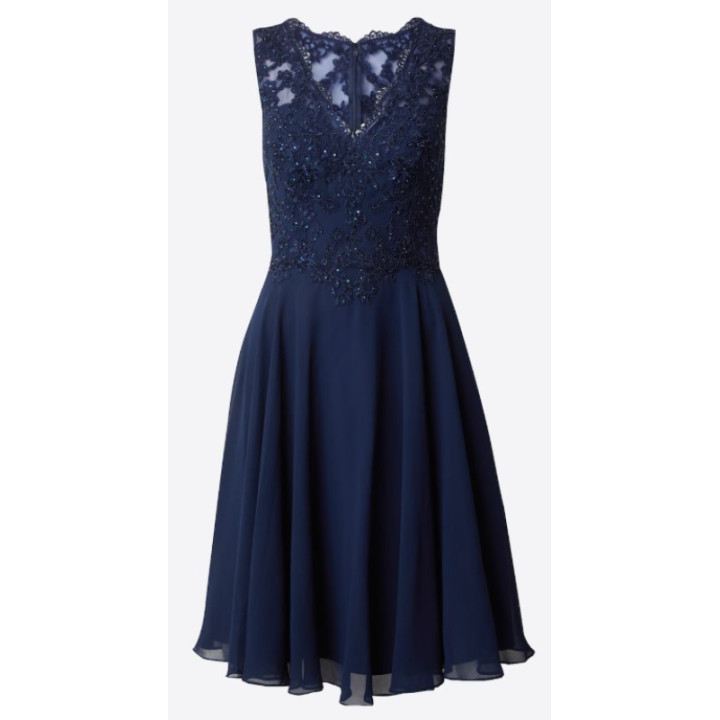 Dámské koktejlové večerní šaty Mascara London MC19302, vel. 34, navy