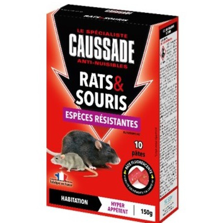 Návnada na hubení hlodavců Caussade Anti-Nuisibles Rats & Souris, 150g