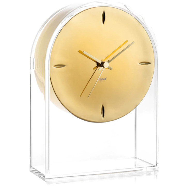 Designové stolní hodiny Kartell Milano, zlatá