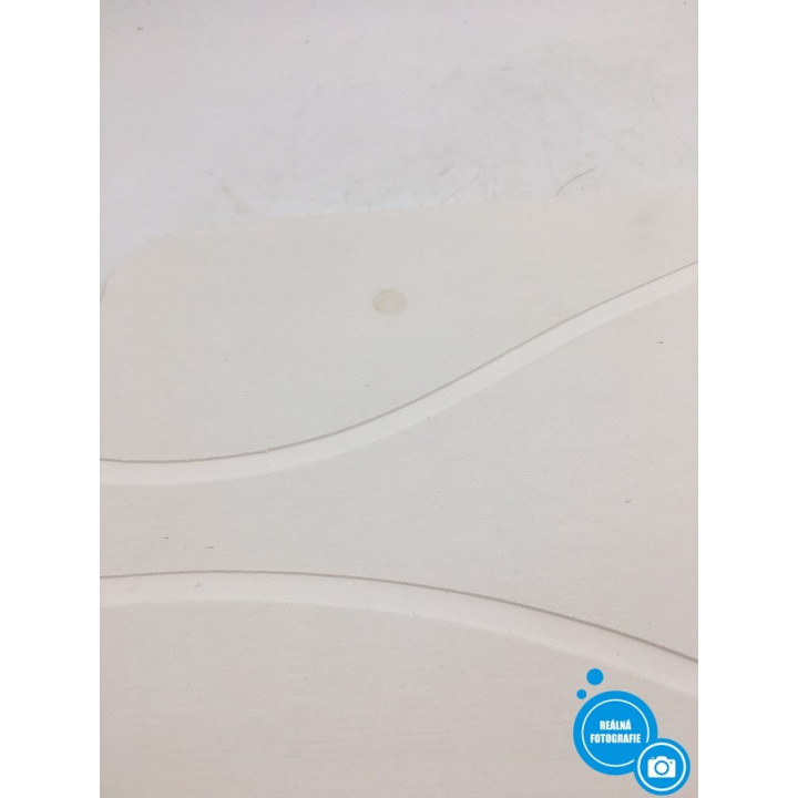 Protiskluzová koupelnová předložka z tvrdého kamene Pure4Home 60 x 39 x 0,9 cm, bílá