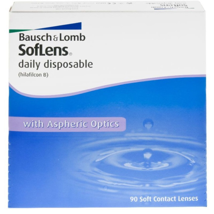 Jednodenní kontaktní čočky Bausch&Lomb SofLens, -1, BC 8.6, DIA 14.2, 90 čoček