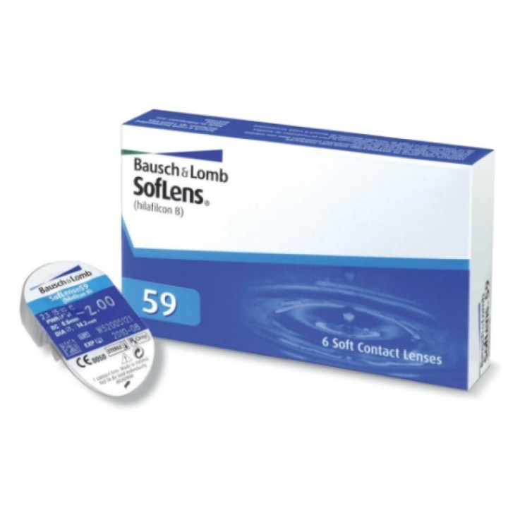 Měsíční kontaktní čočky Bausch & Lomb Soflens 59, +2,5, BC 8.6, DIA 14.2, 6 čoček