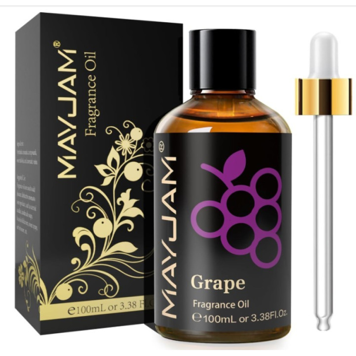 Vonný olej se skleněným kapátkem Mayjam Fragrance Oil Grape, 100 ml