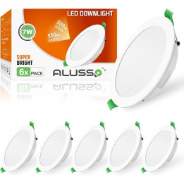 LED Zapuštěná světla Alusso DL-SS30-107LND3, 7W, 6ks
