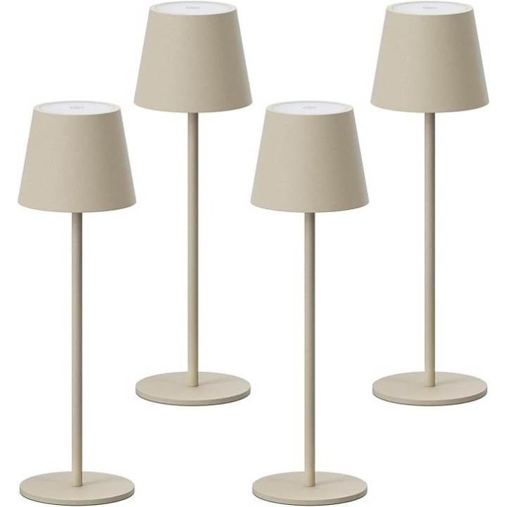 LED stmívatelné stolní lampy K-BRIGHT ,béžová, 4ks