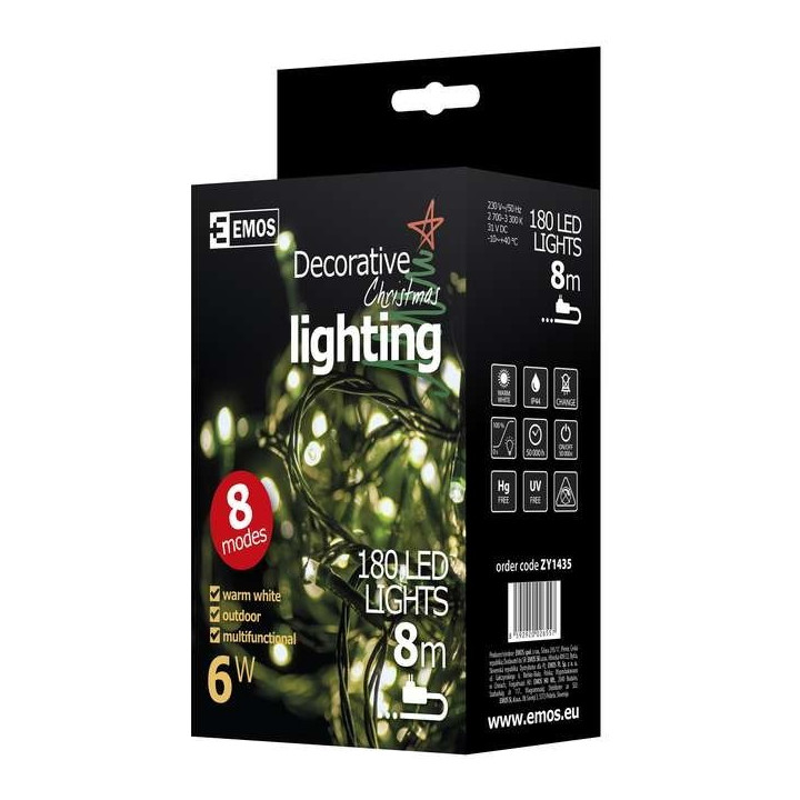 180LED XMAS ICICLE MF 3M WW