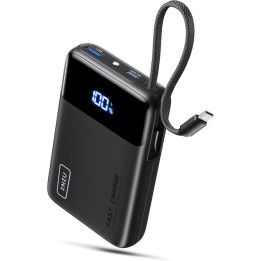 Powerbanka s vestavěným kabelem USB-C INIU P51L, 45W, 20000mAh, černá