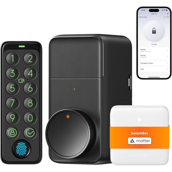 SMART sada na zabezpečení dveří SWITCHBOT Lock Pro (W350000, W0202203, W2500020)