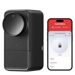 Elektrický SMART zámek na dveře SWITCHBOT Lock Pro Matter Enabled, černá