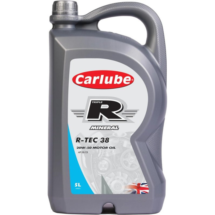 Motorový olej CARLUBE Triple R Mineral R-TEC 38 20W-50, 5l