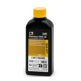 Mazivo pro kompresor klimatizace ERRECOM Premium PAG 46 + UV DYE OL6006.Q.P2.EC, 250 ml