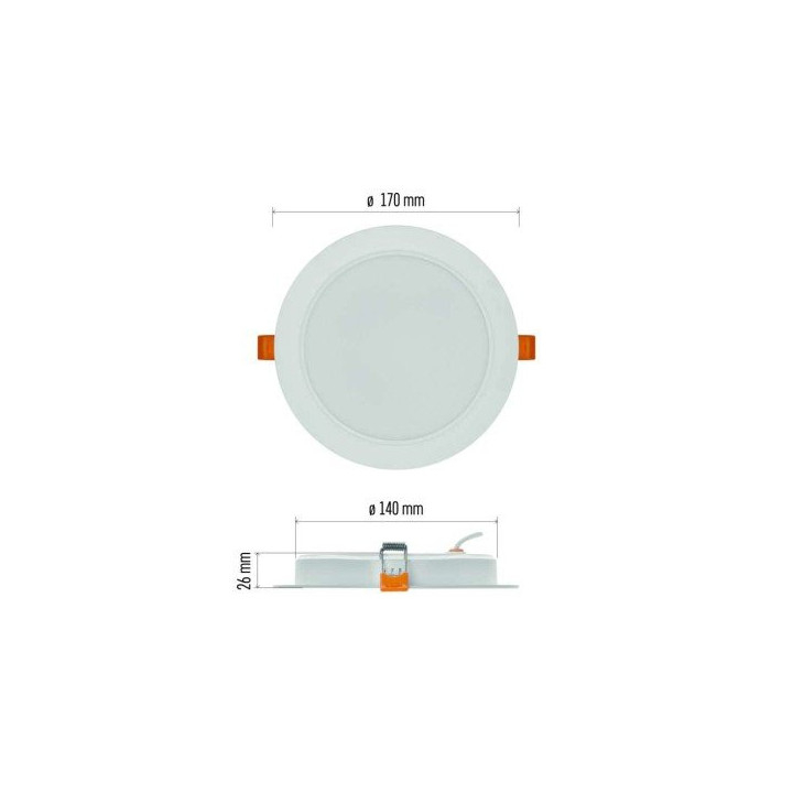 Led svítidlo EMOS ZD1442 RUBIC, kruhové, 18 W, 170 mm, neutrální bílá