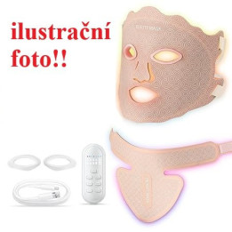 LED maska na obličej a krk BEUTY MASK , Pink