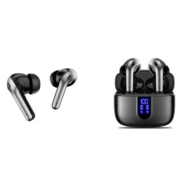 Bluetooth sluchátka s nabíjecím pouzdrem X08, černá