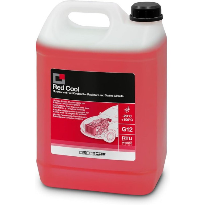 Chladicí kapalina ERRECOM Red Cool G12 (TR1270.P.01.EC), 5 l