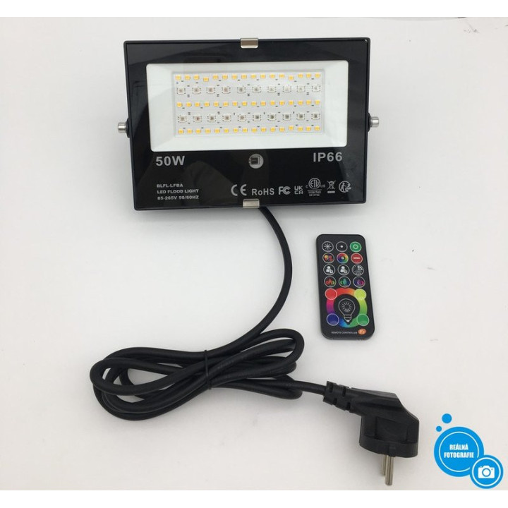Venkovní LED reflektor s dálkovým ovládáním HYDONG HYD-FL-T (BLFL-LFBA), 50W
