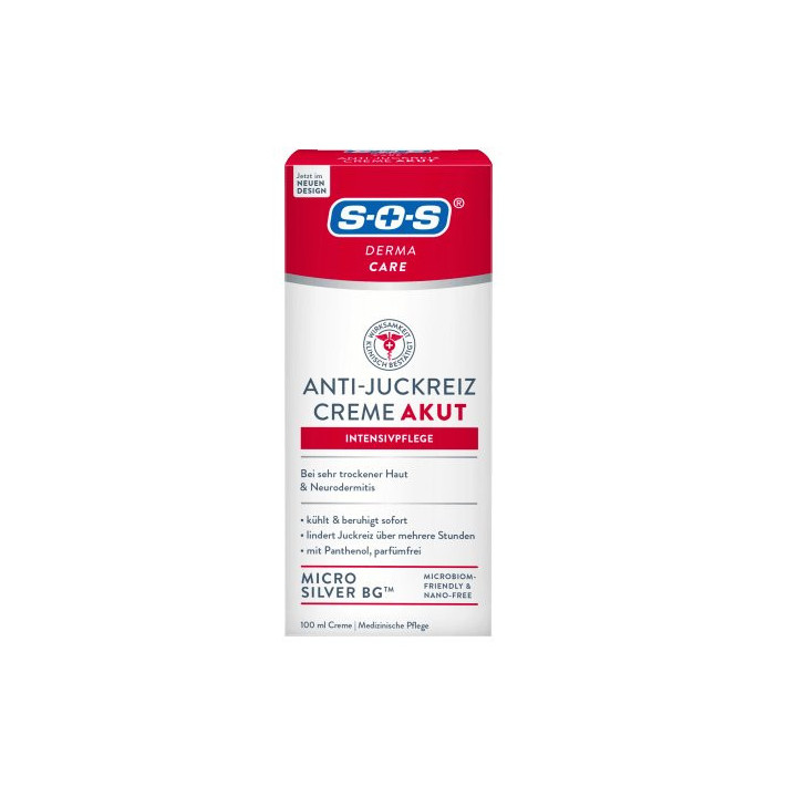 Tělový krém pro podrážděnou pokožku SOS Derma Care Anti-Juckreiz Creme Akut, 100 ml