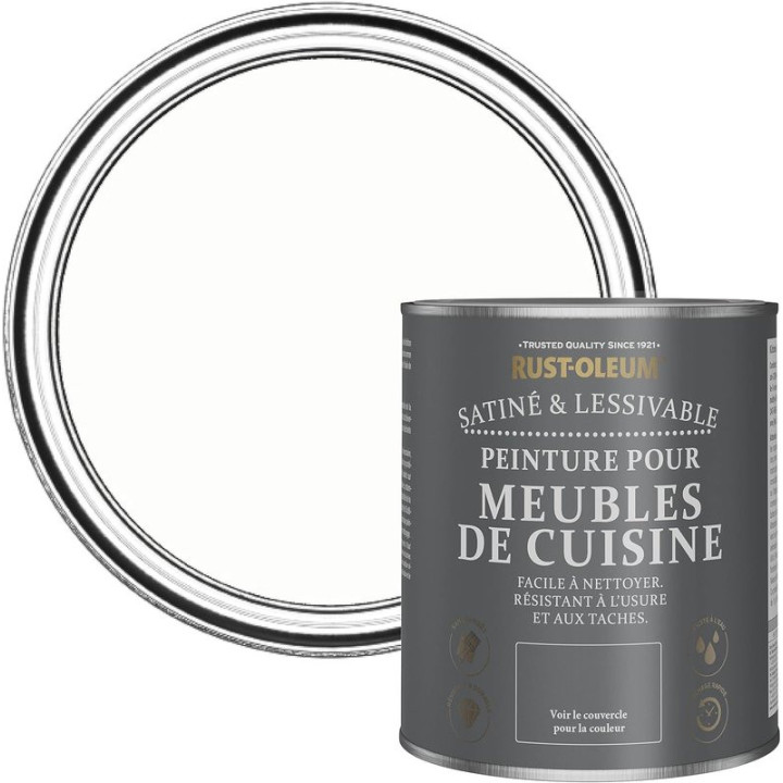 Barva na nábytek RUST-OLEUM Peinture pour PVC, odstín Craie Blanche Satin, 750ml