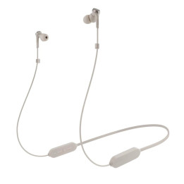 Neckband sluchátka AUDIO-TECHNICA Solid Bass, ATH-CKS330XBT, béžová