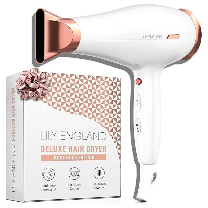 Fén na vlasy LILY ENGLAND Deluxe, rose gold edition, 1800 W