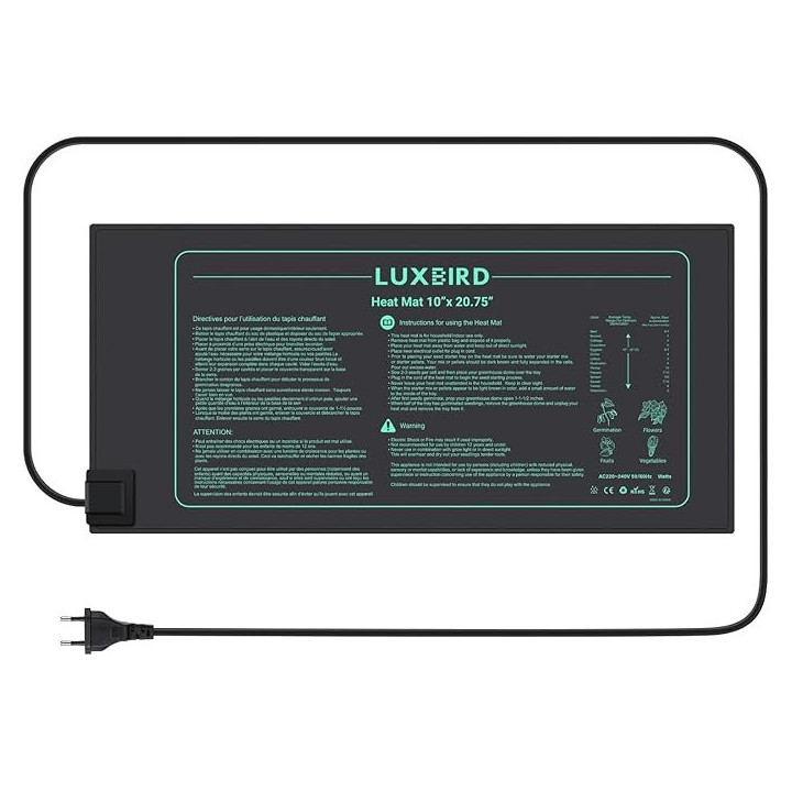 Vyhřívací podložka LUXBIRD Heat Mat, 52.5 x 25.5 cm, 21 W, černá
