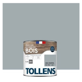 Barva na dřevo TOLLENS Peinture Extérieure Bois, odstín šedá RAL 7040, 2 L