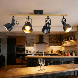 Stropní svítidlo AULAIYI Spotlights S11BK-4-LY, 40 W, 63,5 cm, E14, černá