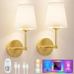 RGB Nástěnná svítidla LGMCF B05, 2 ks, zlatá