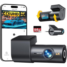 Duální autokamera CIEVIE D100, 4K, 64 GB SD