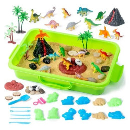 Senzorická sada pro děti SIKMCLE Sensory Bin Dinosaur & Sand