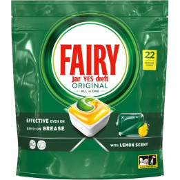 Kapsle do myčky FAIRY Original ALL IN ONE Lemon, 22 kapslí