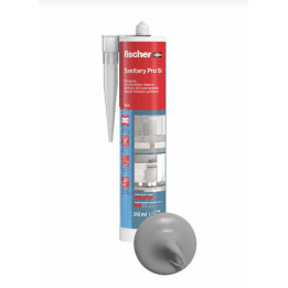 Sanitární silikon FISCHER Sanitary Pro SI, šedá, 310 ml