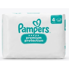 Dětské pleny PAMPERS Premium Protection, vel. 4 ( 9–14 kg), 40 ks