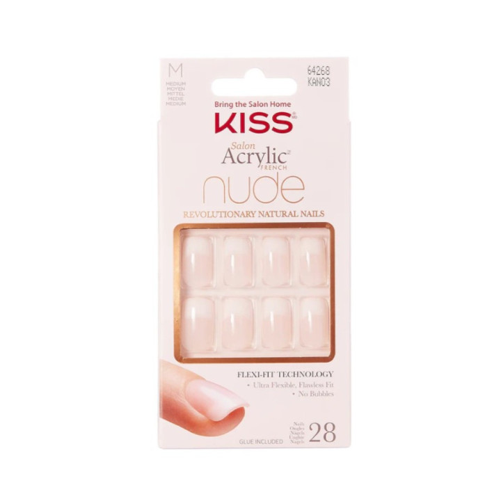 Umělé nehty KISS Salon Nude KAN01C, 28ks